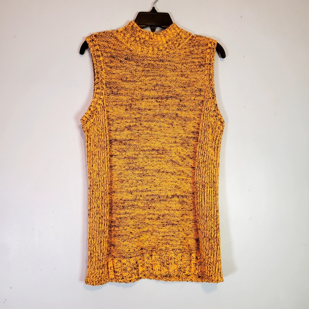 Nine West Yellow Sleeveless Sweater